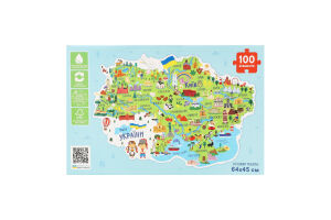 Пазл для дітей від 5років 45х64см №300267 Мапа України Dodo 100ел