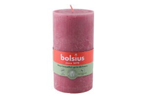 Свеча розовая 13х6.8см №103668790339 Bolsius 1шт