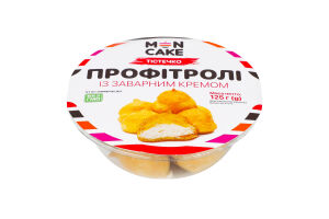 Тістечко Профітролі з заварним кремом 125г блістер Mon Cake