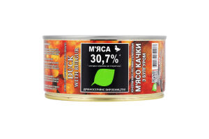 М"ясо качки з булгуром 325г ж/б з ключем Здорово