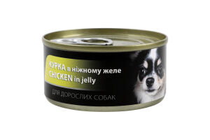 Корм консервированный для взрослых собак Курица в нежном желе AnimAll ж/б 85г