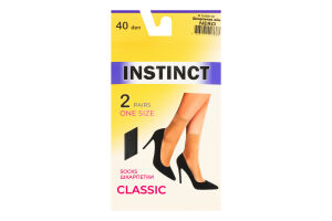 Шкарпетки жіночі Instinct Classic 40den 23-25 nero 2пари