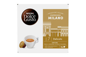 Кава смажена мелена Espresso Milano Dolce Gusto Nescafe к/у 16х6.2г