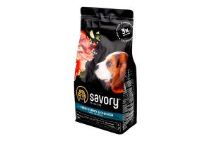 Корм сухой для собак Fresh Turkey&Сhicken Savory м/у 1кг