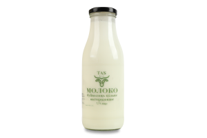 Молоко 7.7% буйволиц цельное пастеризованное TASbio с/бут 500г
