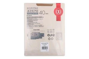 Колготи жіночі бежеві 40ден р.2 ТМ "1"