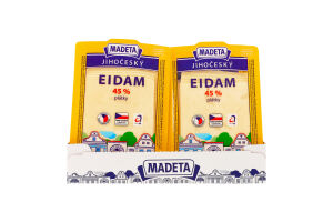Сыр 45% нарезанный Эдам Madeta лоток 0.1кг