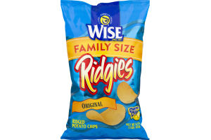Wise Family Size Ridgies Potato Chips Original