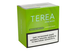 Виріб тютюновмісний для електричного нагрівання з фільтром Terea Zing Wave 100шт