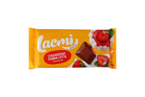 Шоколад молочный Strawberry Panna Cotta Lacmi Roshen м/у 90г
