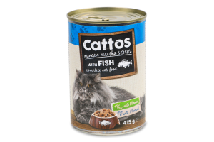 Корм д/дорослих котів з рибою 415г ж/б з ключем Кетос