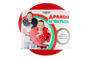 Подушка Strateg Дракон М'якуша червон-чорний 60611