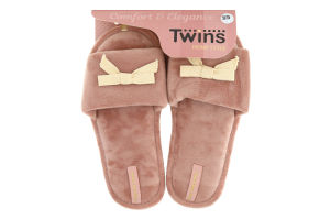 Тапочки открытые домашние женские Twins №5600 38-39 бежевый