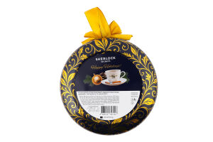Чай Happy Holidays чорний байховий листовий ароматизований 80г ж/б Sherlock Secret