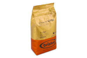 Кава Classico ORO в зернах смажена 1кг м/у Bristot