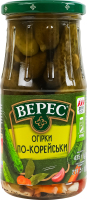 Огірки стерилізовані По-корейськи Верес с/б 435г