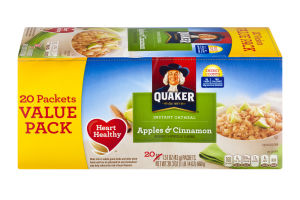 Quaker Instant Oatmeal Apples & Cinnamon - 20 CT