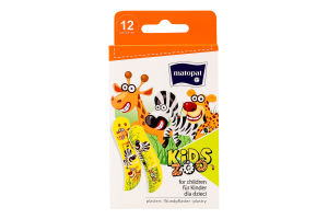 Пластыри медицинские Kids Zoo Matopat 12шт