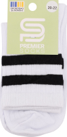 Шкарпетки Premier socks вис спорт смуж білі р20-22