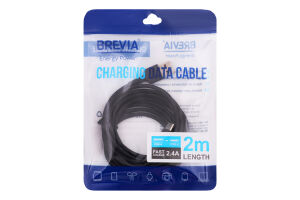 Кабель Brevia USB-TypeC black zip 2м 51200BUCZ1