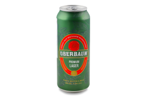 Пиво 0.5л 4.9% Lager Premium Oberbaum ж/б