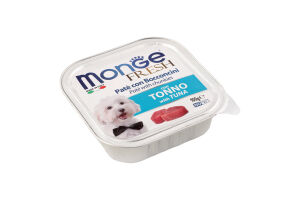 Корм консервований повноцінний для дорослих собак Паштет з тунцем Fresh Monge лоток 100г