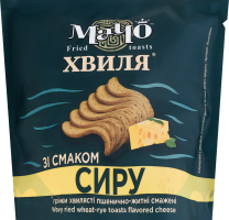 Гренки пшенично-ржаные волнистые жареные со вкусом сыра Macho д/п 80г