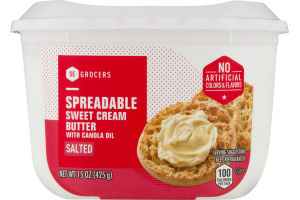 SE Grocers Spreadable Sweet Cream Butter with Canola Oil Salted