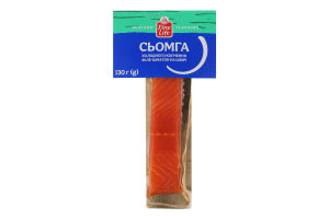 Сьомга холодного копчення філе-шматок на шкірі 130г TM "Fine Life"