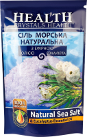 Сіль для ванн морська натуральна з ефірною олією евкаліпта Crystals Health 500г