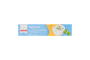 Чипси Extra! зі смаком сметани із зеленню