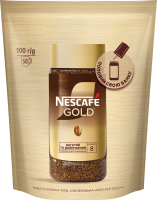 Кава розчинна сублімована Gold Nescafe д/п 100г