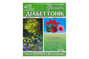 Фіточай №62 Ключі Здоров"я "діабетонік" пакет 1,5 г №20