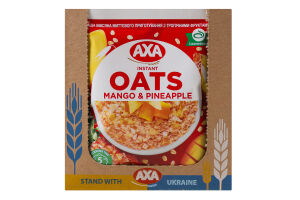 Каша вівсяна миттєвого приготування Mango&Pineapple Axa м/у 40г