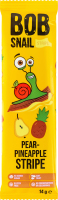 Конфета фруктовая Грушево-ананасовый страйп Bob Snail м/у 14г
