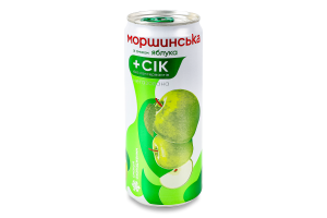 Напиток безалкогольный негазированный сокосодержащий со вкусом яблока Моршинська ж/б 0.33л