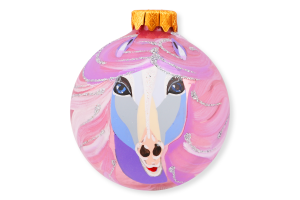 Прикраса ялинкова Куля Символ року ручна роб 80мм