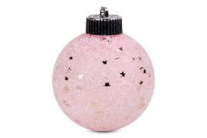 Прикраса ялинкова Куля рожева 8см 833965