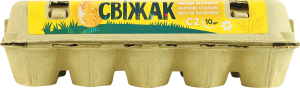 Яйца куриные пищевые столовые C2 Свіжак к/у 10шт