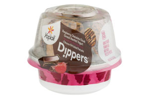 Yoplait Dippers Greek Nonfat Yogurt Raspberry Chocolate Chunk + Choco-Drizzled Pretzels
