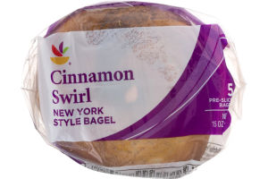 Ahold Cinnamon Swirl New York Style Bagel - 5 CT