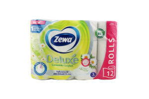 Бумага туалетная 3-х слойная Camomile Comfort Deluxe Zewa 12шт