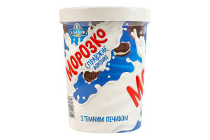 Морозиво 12% з темним печивом Морозко Хладик відро 500г