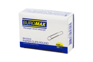 Скріпки заокруглені 33мм №BM.5003 Buromax 100шт