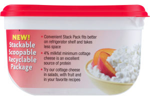 Dean's 4% Milkfat Cottage Cheese Large Curd 22 OZ