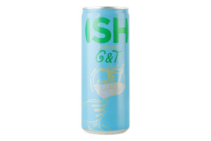 Напій безалкогольний 0.25л 0.5% газований Джин-тонік Ish з/б