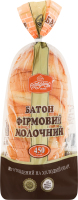Батон нарізний із пшеничного борошна Фірмовий молочний Рум'янець м/у 450г