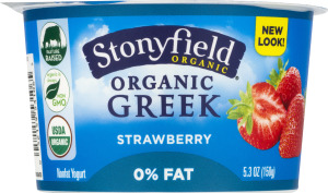 Stonyfield Organic Greek Nonfat Yogurt Strawberry