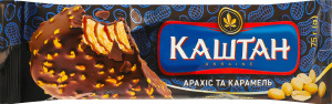 Мороженое 10% в кондитерской глазури Арахис и карамель Каштан м/у 75г