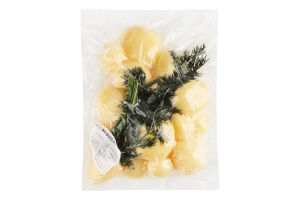 Картопля молода чищена з часником та кропом